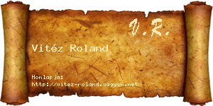 Vitéz Roland névjegykártya